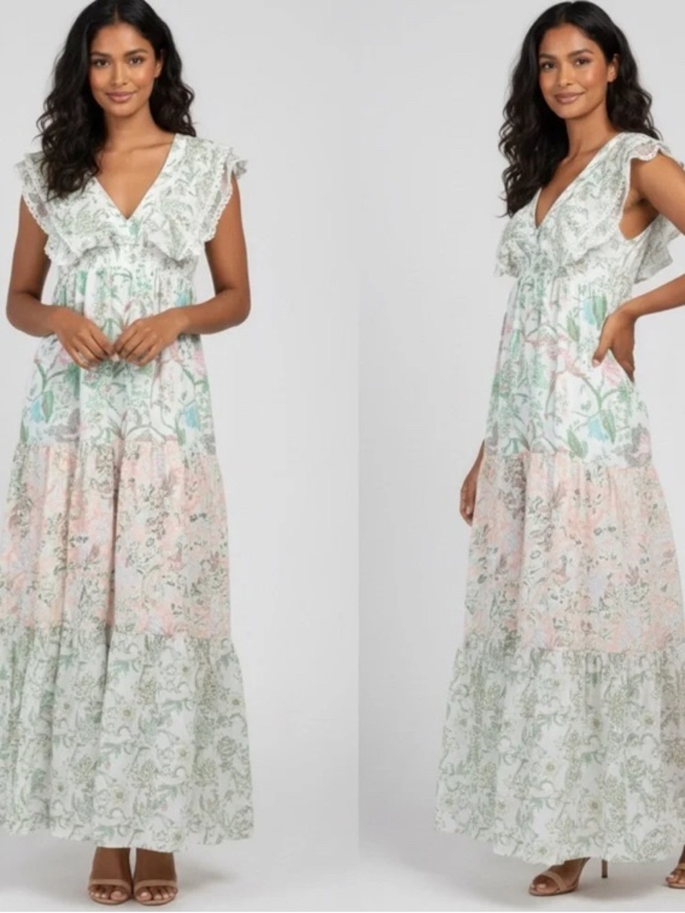 House of Harlow Tiered Floral Maxi
